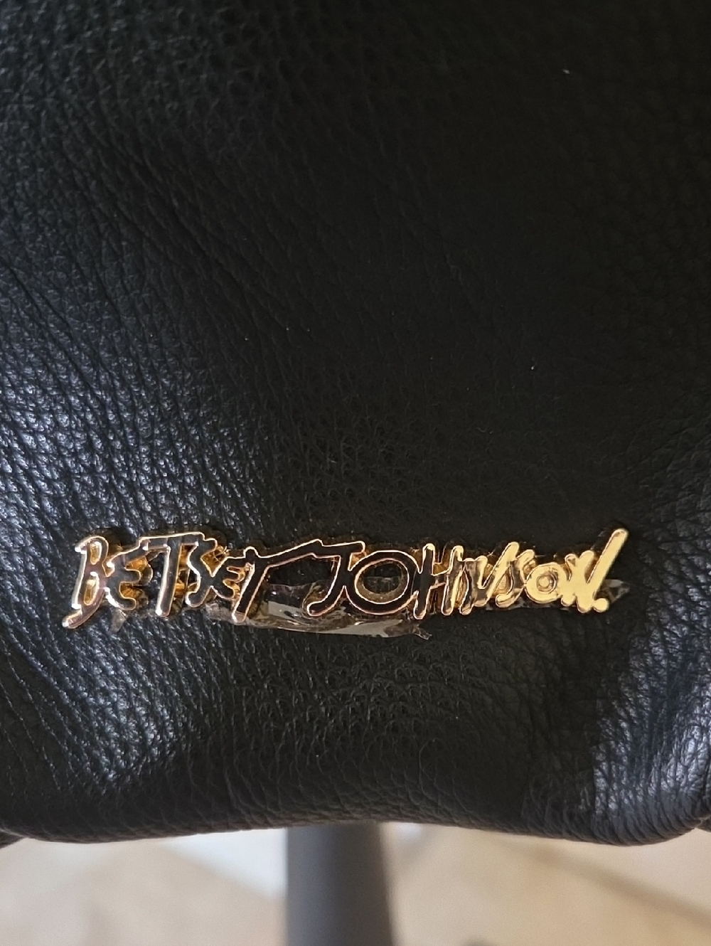 Betsey Johnson Black Vegan Leather Rhinestone Bling Crossbody Shoulder Bag, NWOT - Picture 5 of 7